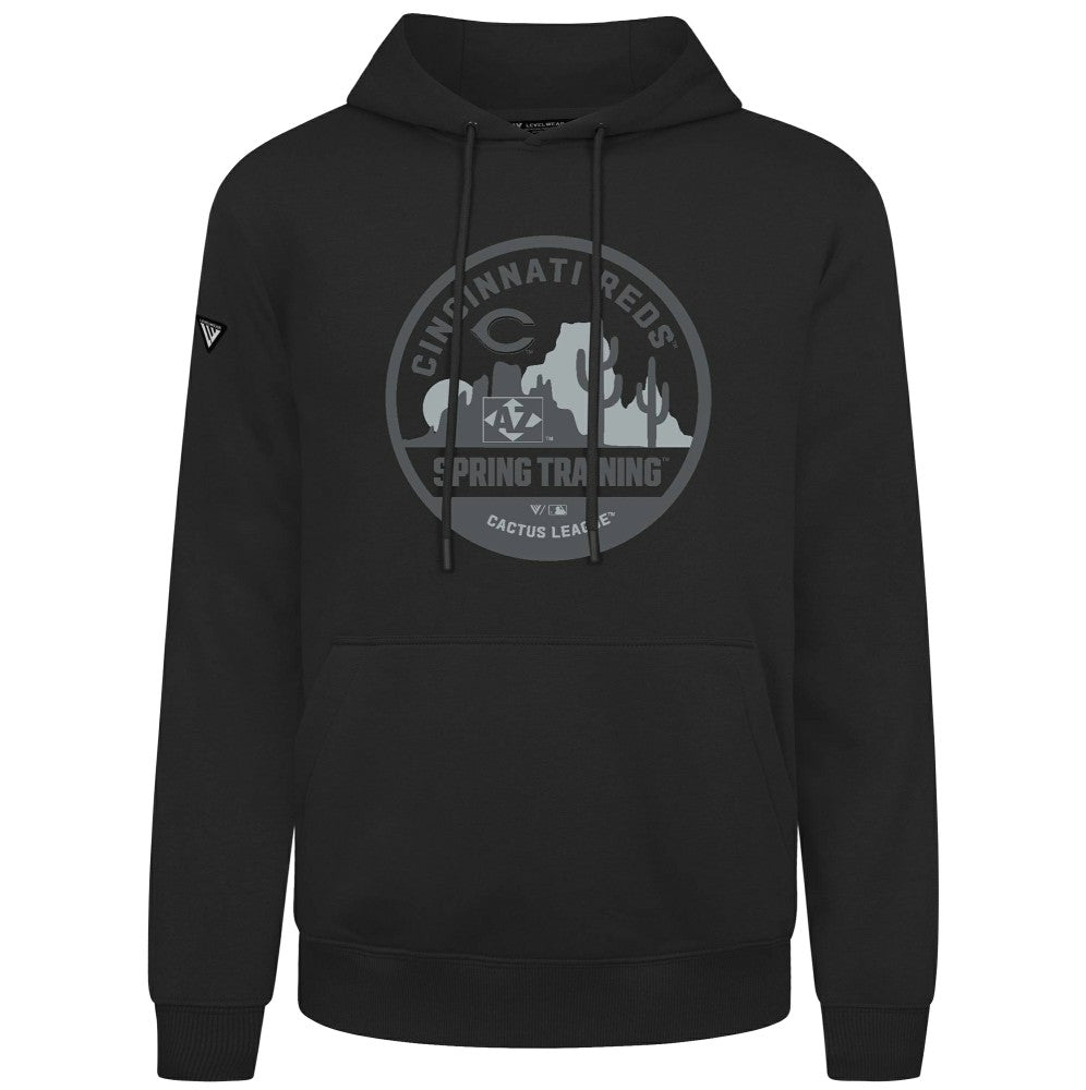 Cincinnati Reds Levelwear Spring Badge Podium Hoodie - Black