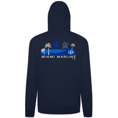 Miami Marlins Levelwear Panoramic Podium Hoodie - Navy