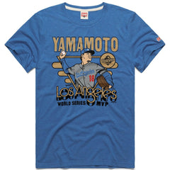 Yoshinobu Yamamoto Los Angeles Dodgers Homage Unisex 2026 Gold Collection World Series MVP Tri-Blend T-Shirt - Royal