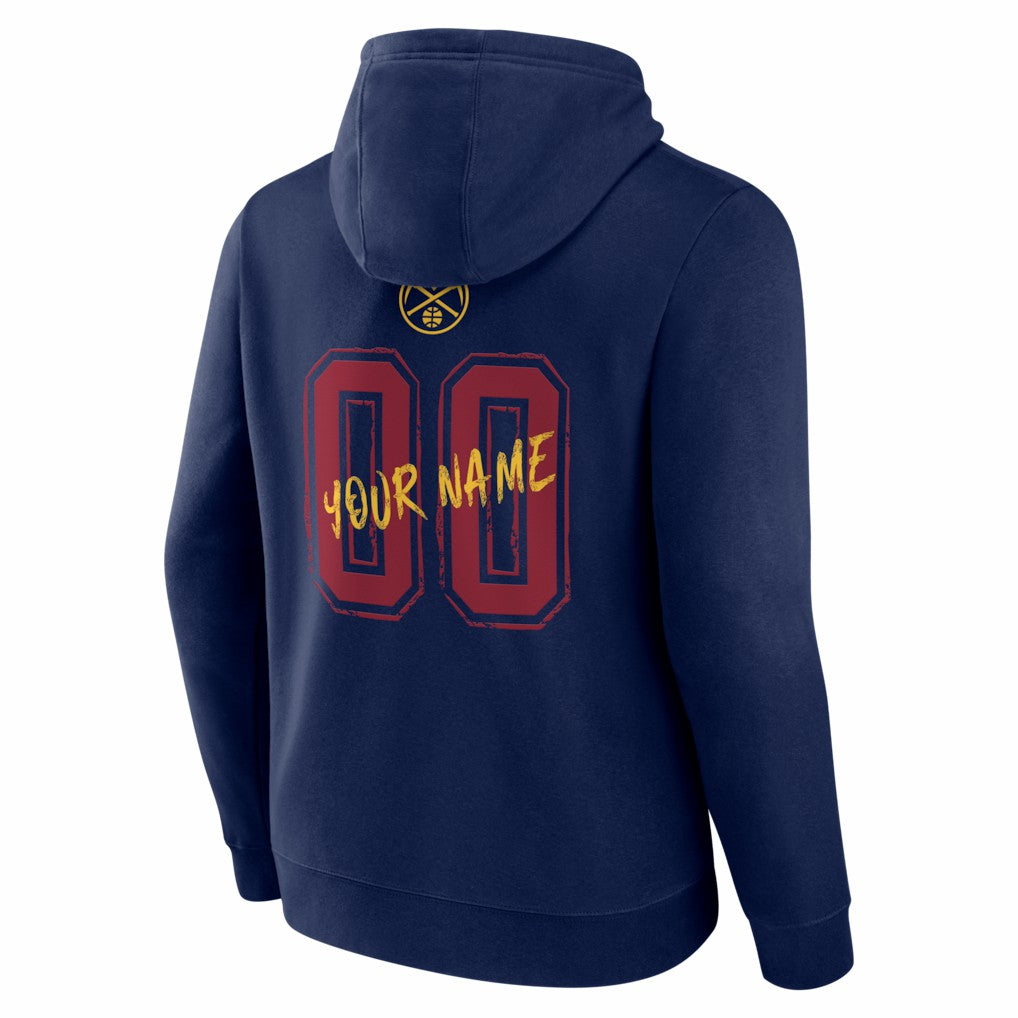 Denver Nuggets Big & Tall Hustle Personalized Name & Number Hoodie sale - Navy discount
