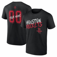 Houston Rockets Big & Tall Hustle Personalized Name & Number T-Shirt - Black on sale