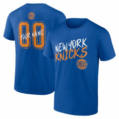 New York Knicks Big & Tall Hustle Personalized Name & Number T-Shirt - Blue on sale