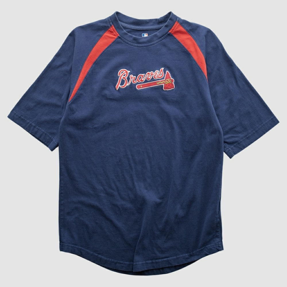 Atlanta Braves Genuine Merchandise 2000s T-shirt - Navy Vintage