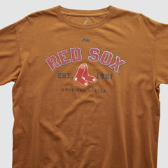 Boston Red Sox Majestic 2000s Long Sleeve T-shirt - Brown Vintage