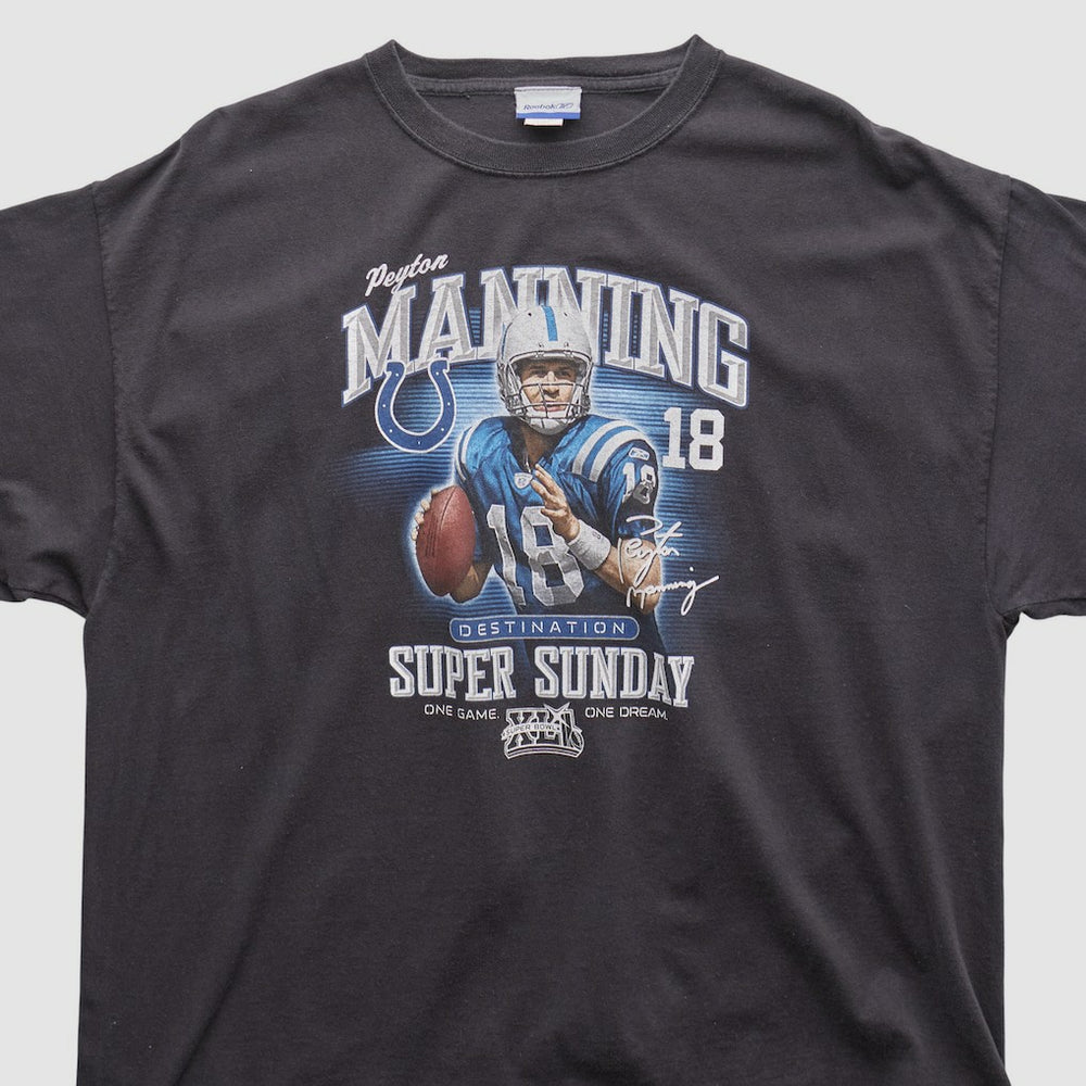 NFL Indianapolis Colts Payton Manning Super Bowl XLI Reebok 2000s T-shirt