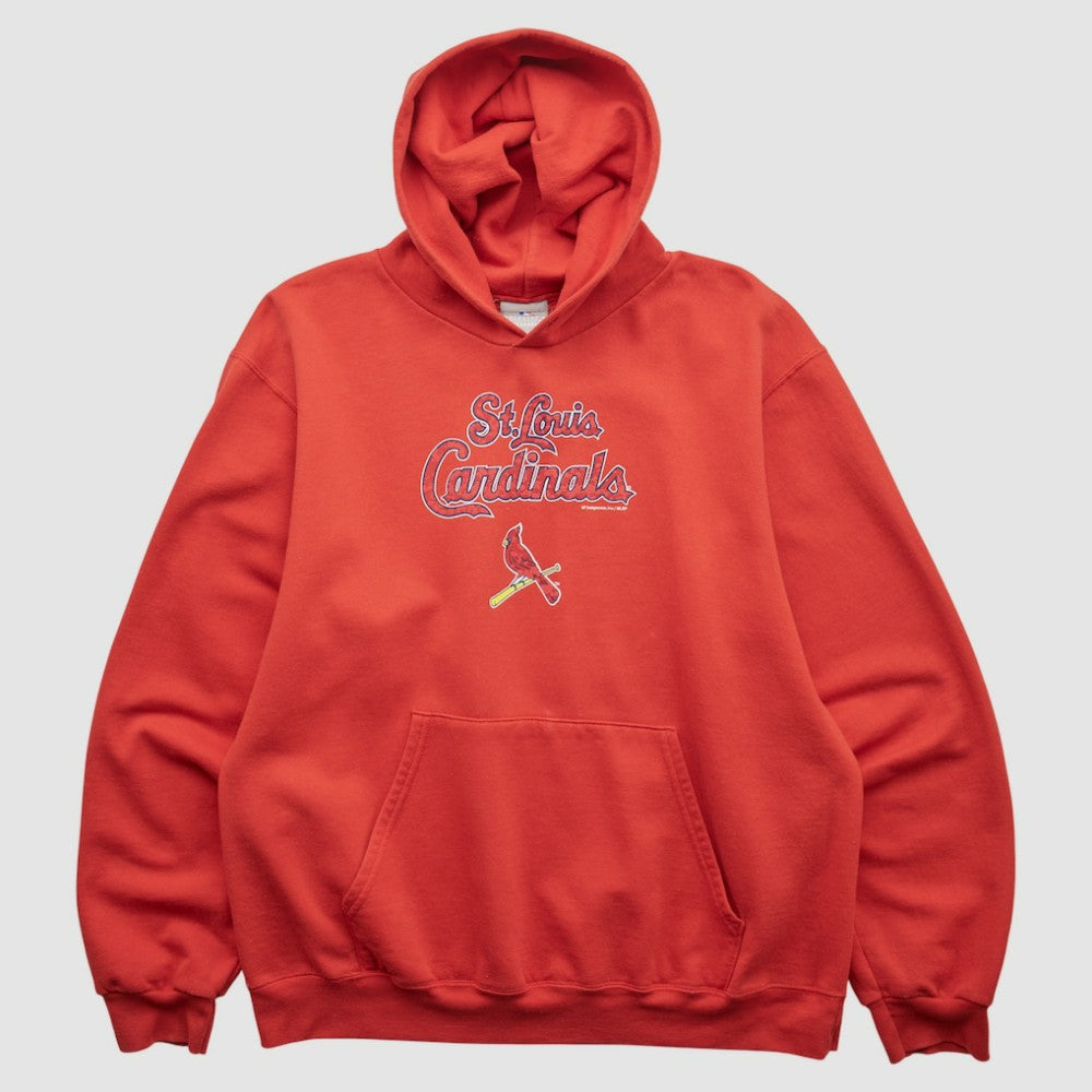 St. Louis Cardinals Genuine Merchandise 2000s Hooded Pullover Sweatshirt - Red Vintage