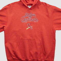 St. Louis Cardinals Genuine Merchandise 2000s Hooded Pullover Sweatshirt - Red Vintage