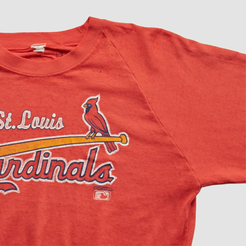 St. Louis Cardinals 80s Pullover Sweatshirt - Red Vintage