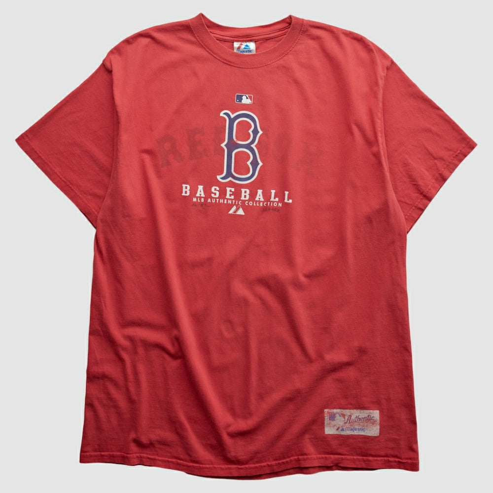 Boston Red Sox Majestic 2000s T-shirt - Red Vintage