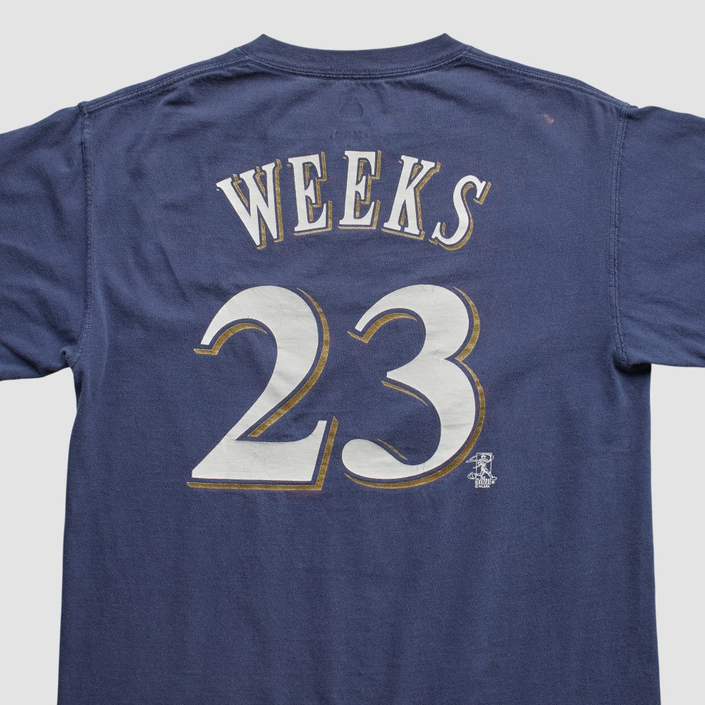 Milwaukee Brewers Majestic 2000s T-shirt - Navy Vintage
