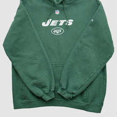 NFL New York Jets Reebok 2000s Hooded Pullover Sweatshirt