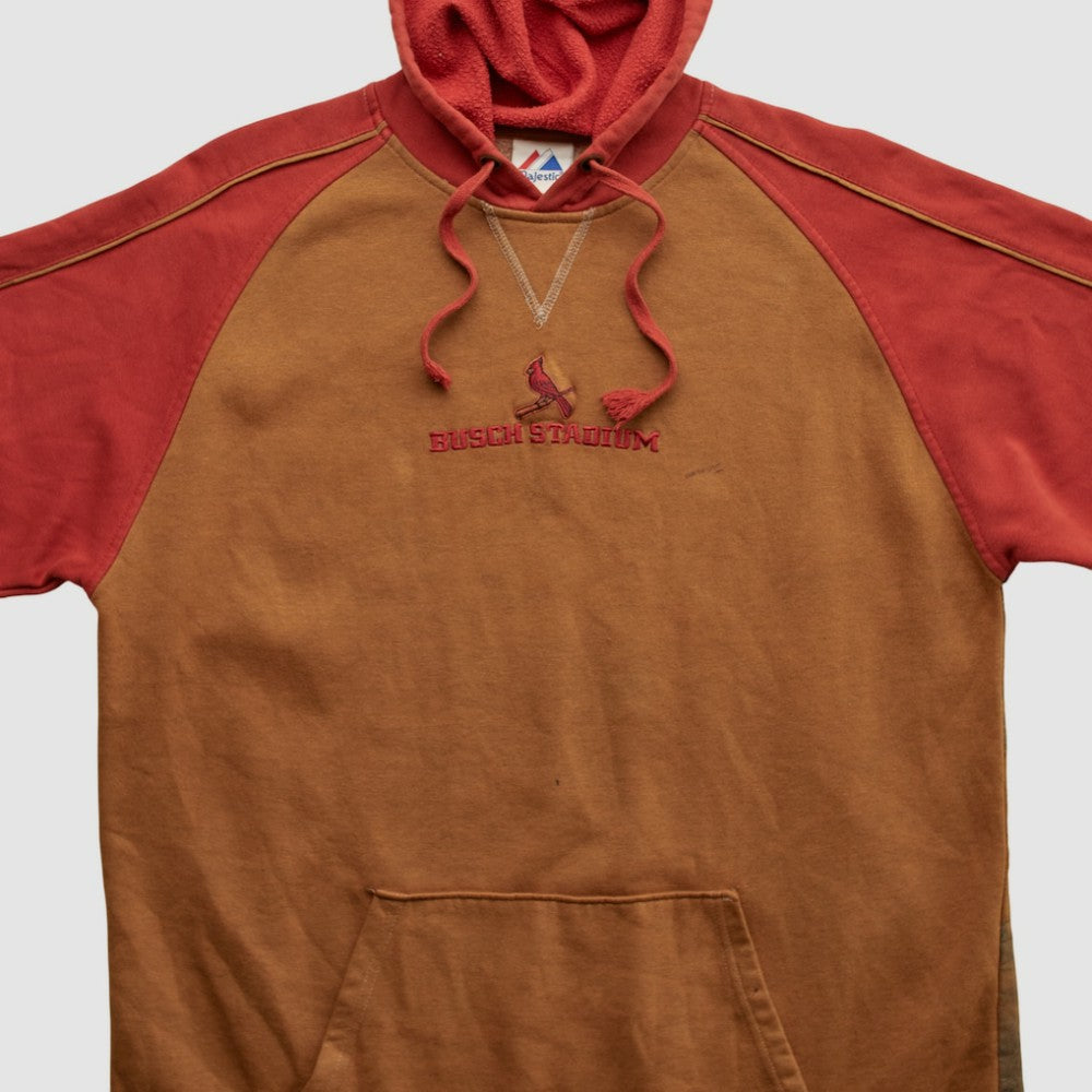 St. Louis Cardinals Majestic 2010s Hooded Pullover Sweatshirt - Brown Vintage