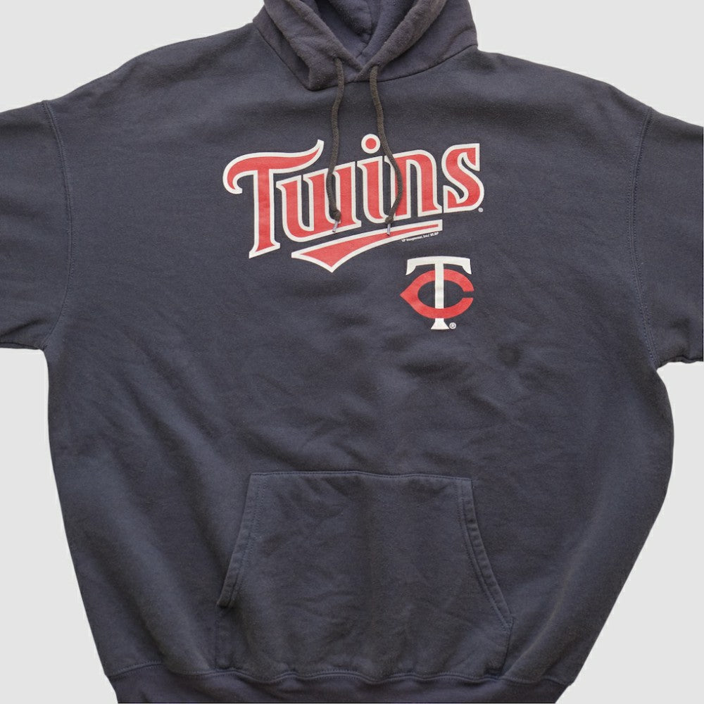 Minnesota Twins MLB 2000s Hooded Pullover Sweatshirt - Navy Vintage