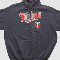 Minnesota Twins MLB 2000s Hooded Pullover Sweatshirt - Navy Vintage