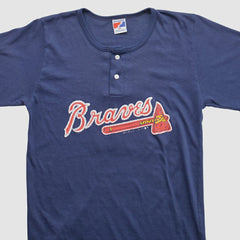 Atlanta Braves Swingster 90s T-shirt - Navy Vintage