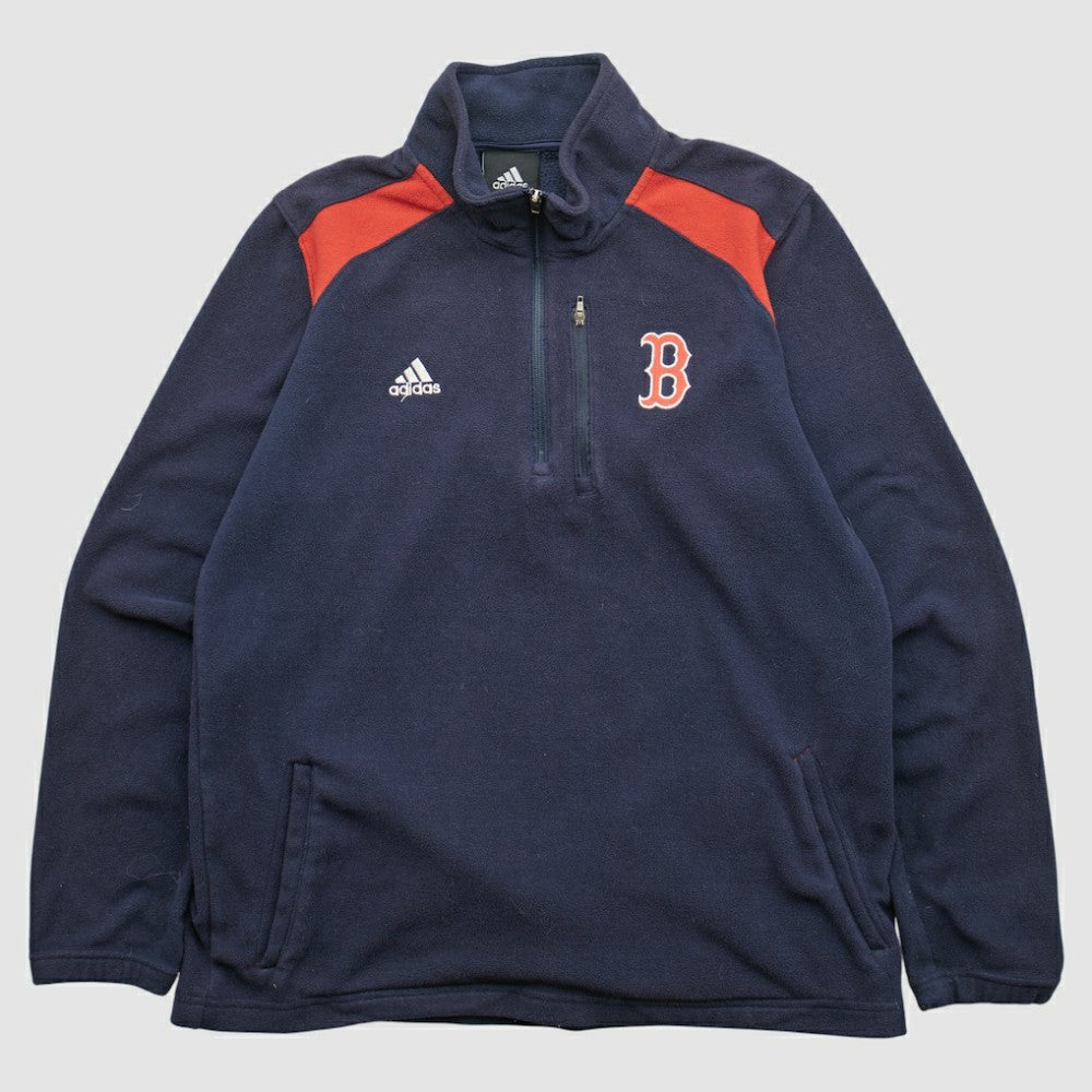 Boston Red Sox Adidas 2010s 1/4 Zip Sweatshirt - Navy Vintage