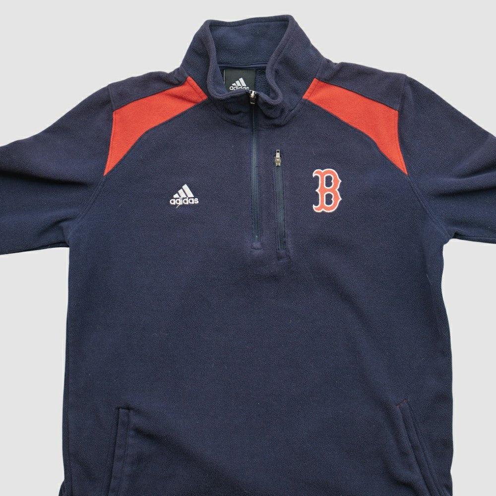 Boston Red Sox Adidas 2010s 1/4 Zip Sweatshirt - Navy Vintage