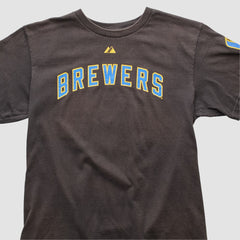 Milwaukee Brewers Majestic 2000s T-shirt - Black Vintage