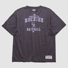 Colorado Rockies Majestic 2000s T-shirt - Charcoal