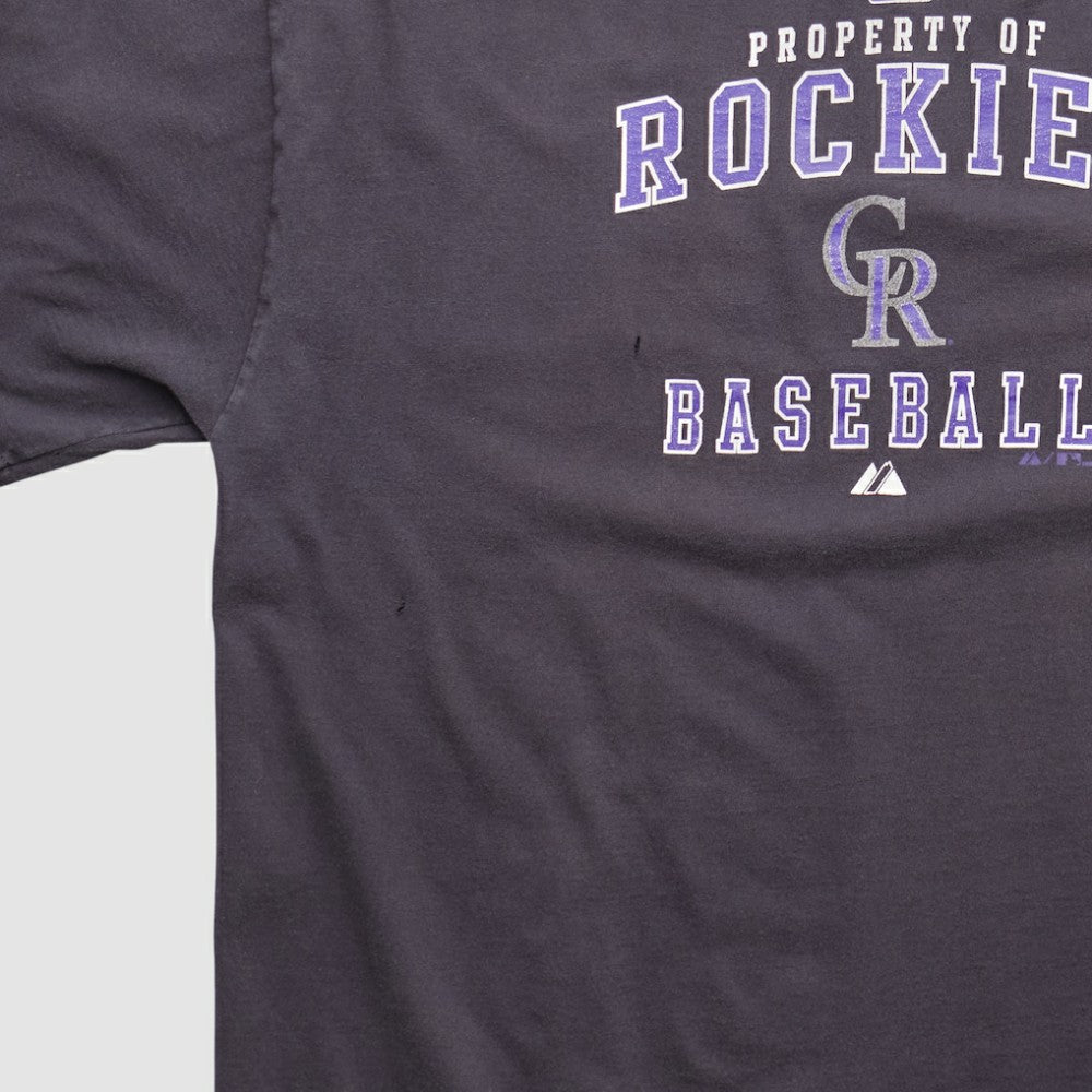 Colorado Rockies Majestic 2000s T-shirt - Charcoal