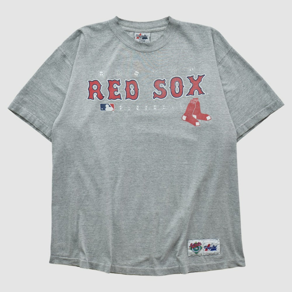 Boston Red Sox Majestic 2000s T-shirt - Gray Vintage