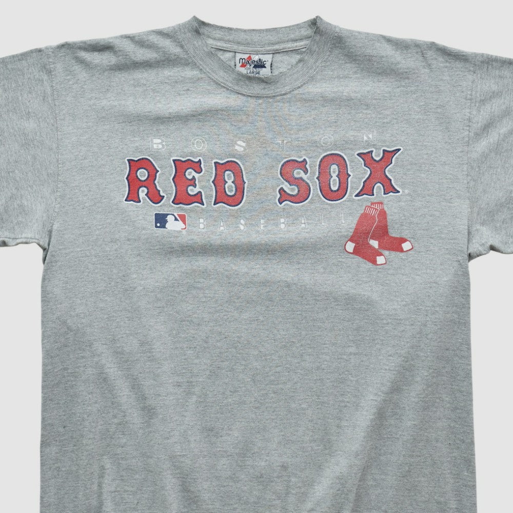 Boston Red Sox Majestic 2000s T-shirt - Gray Vintage