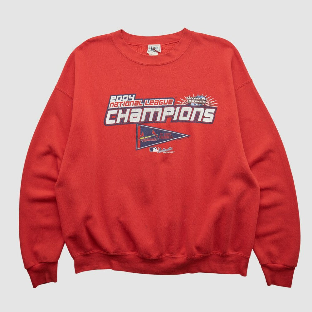St. Louis Cardinals Lee Apparel 2004 Pullover Sweatshirt - Red Vintage