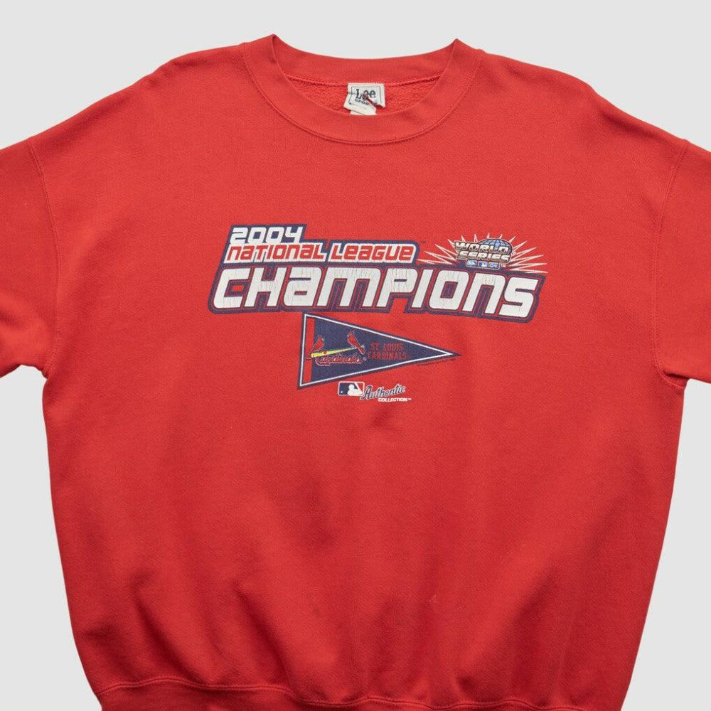 St. Louis Cardinals Lee Apparel 2004 Pullover Sweatshirt - Red Vintage