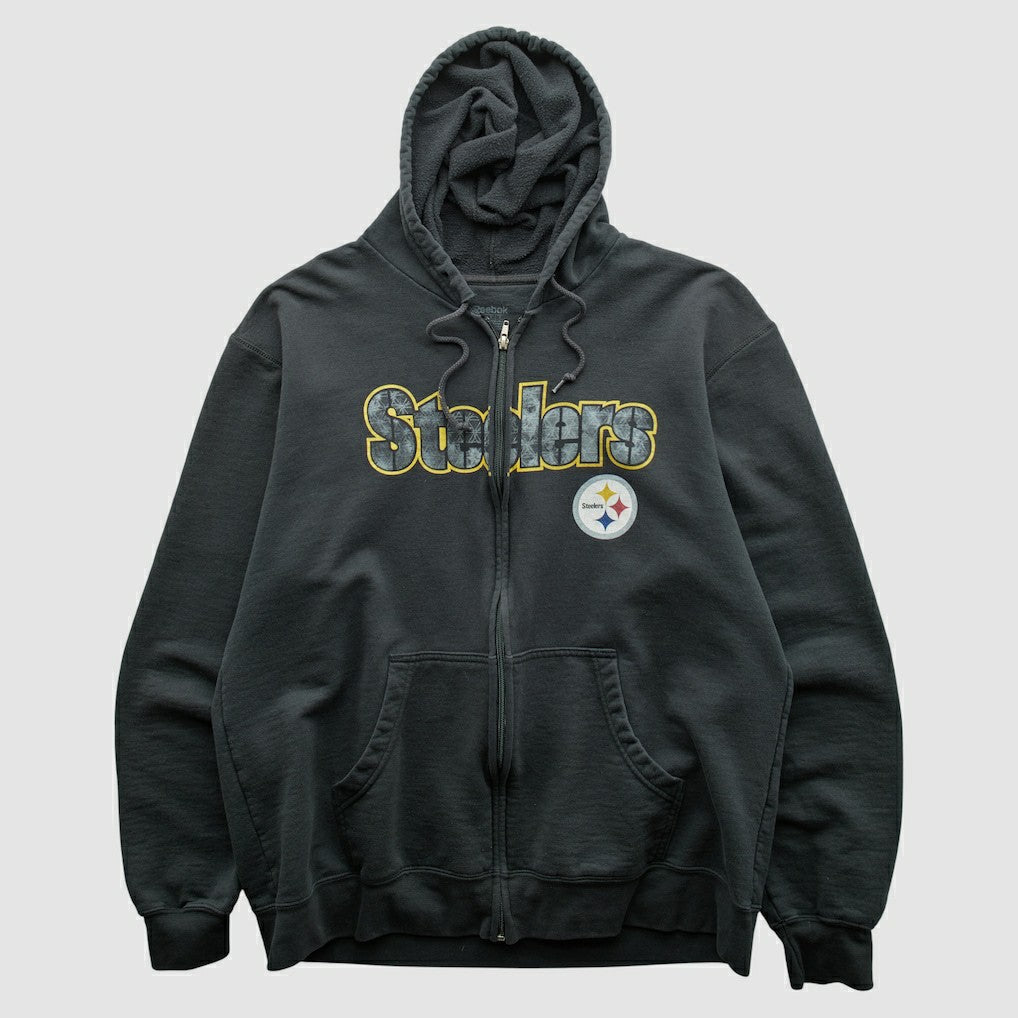 NFL Pittsburgh Steelers Reebok 2000s Hooded Full Zip Sweatshirt