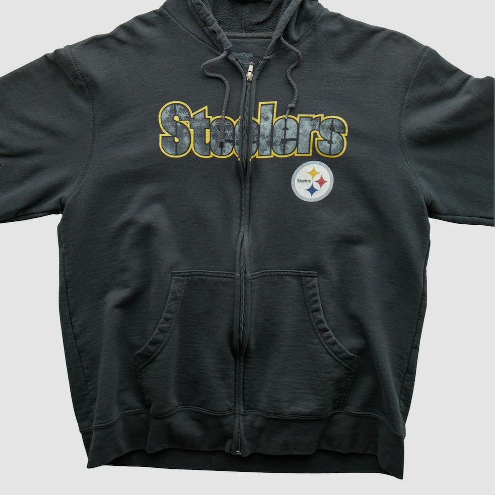 NFL Pittsburgh Steelers Reebok 2000s Hooded Full Zip Sweatshirt