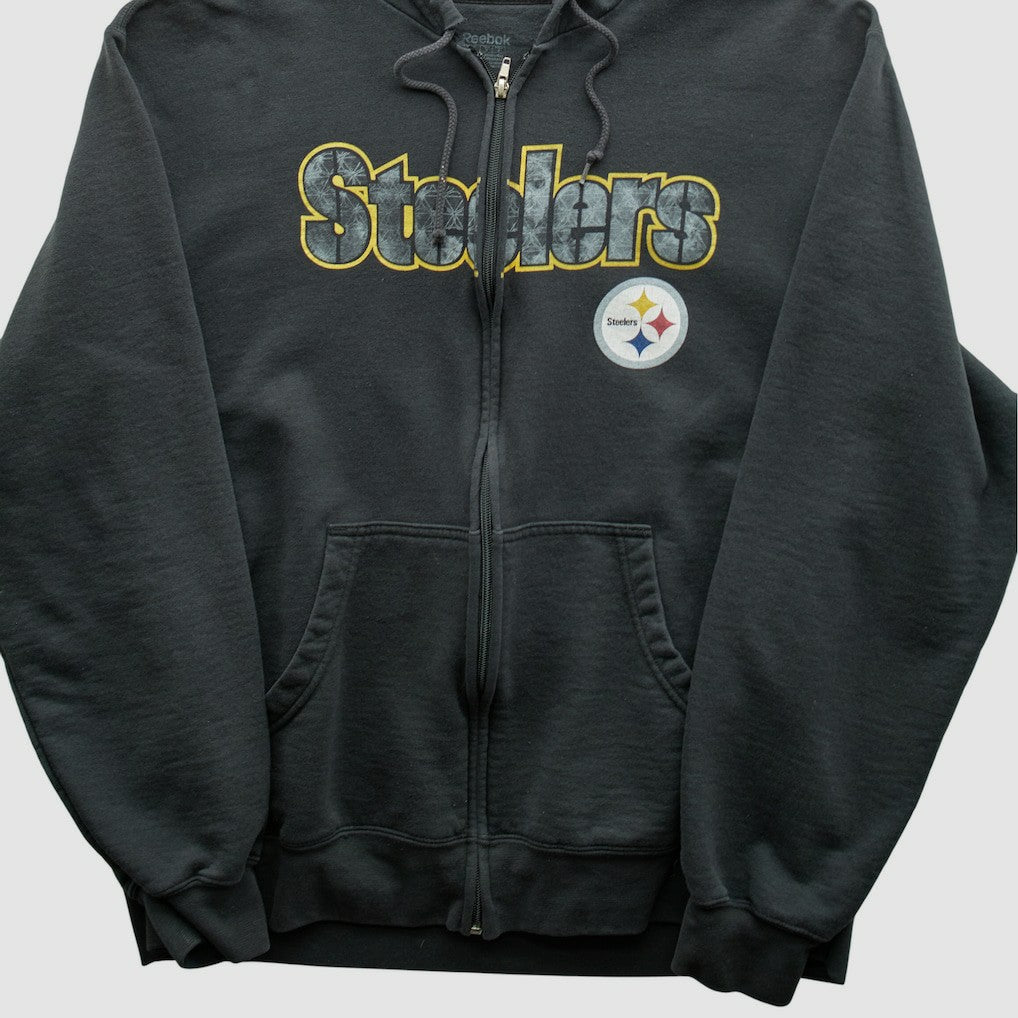 NFL Pittsburgh Steelers Reebok 2000s Hooded Full Zip Sweatshirt