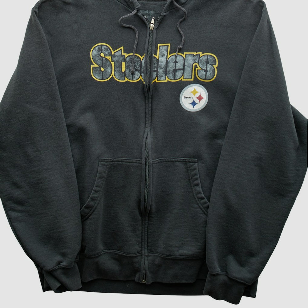 NFL Pittsburgh Steelers Reebok 2000s Hooded Full Zip Sweatshirt