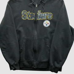 NFL Pittsburgh Steelers Reebok 2000s Hooded Full Zip Sweatshirt