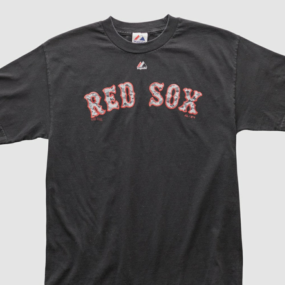 Boston Red Sox Majestic 2010s T-shirt - Black Vintage