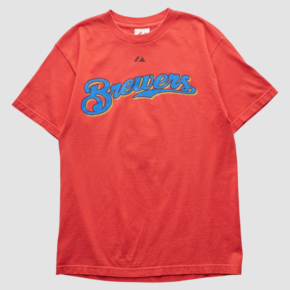 Milwaukee Brewers Majestic 2000s T-shirt - Red Vintage