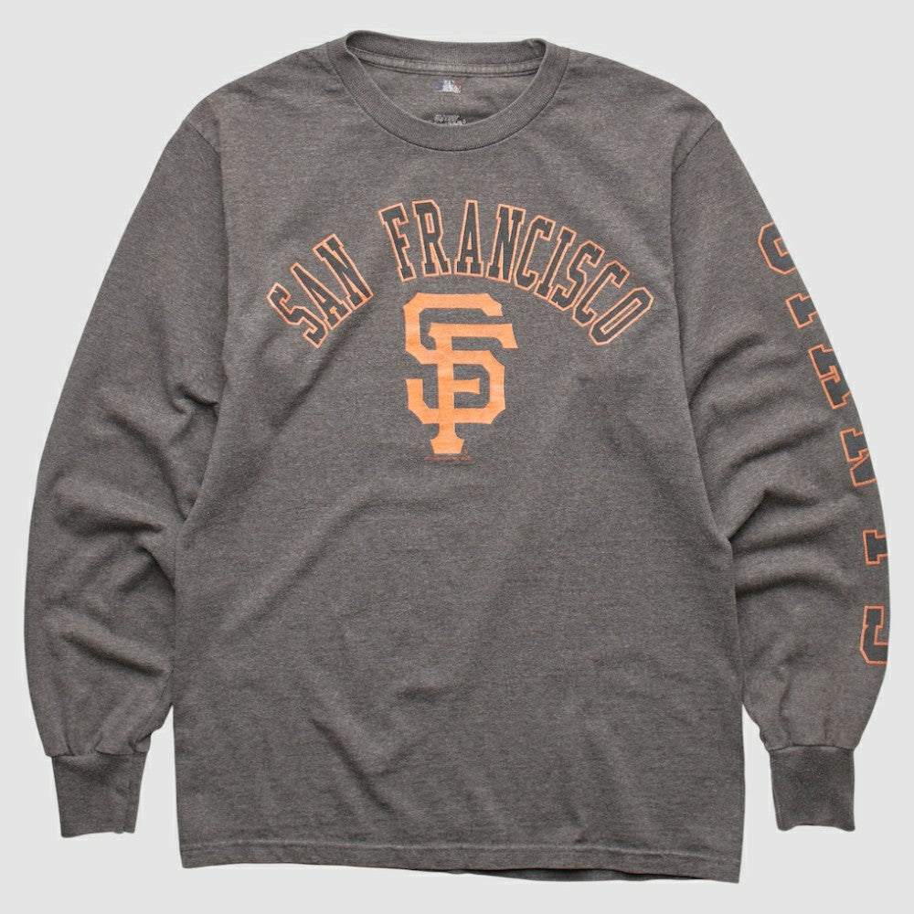 San Francisco Giants MLB 2000s Long Sleeve T-shirt - Dark Heather Gray Vintage