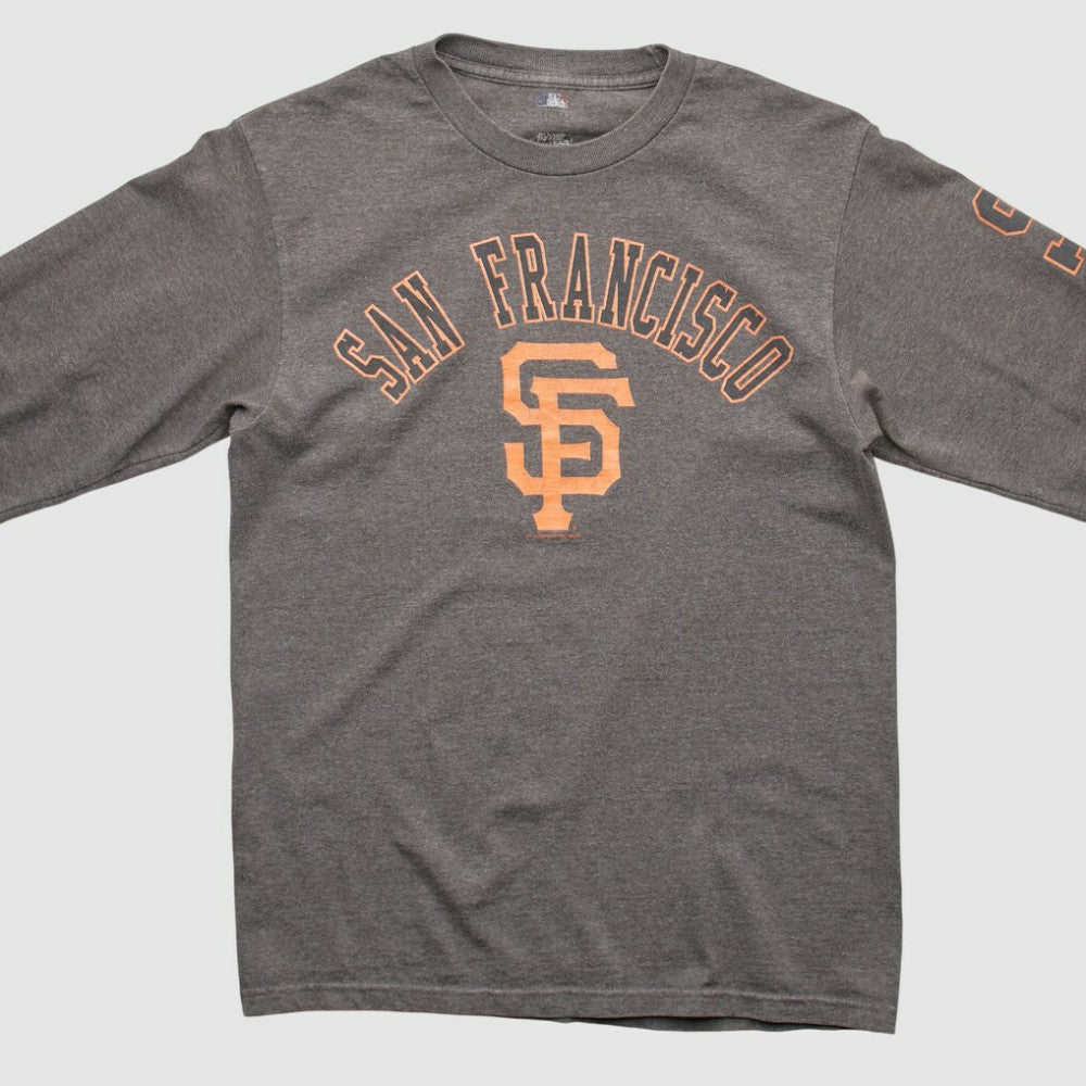 San Francisco Giants MLB 2000s Long Sleeve T-shirt - Dark Heather Gray Vintage