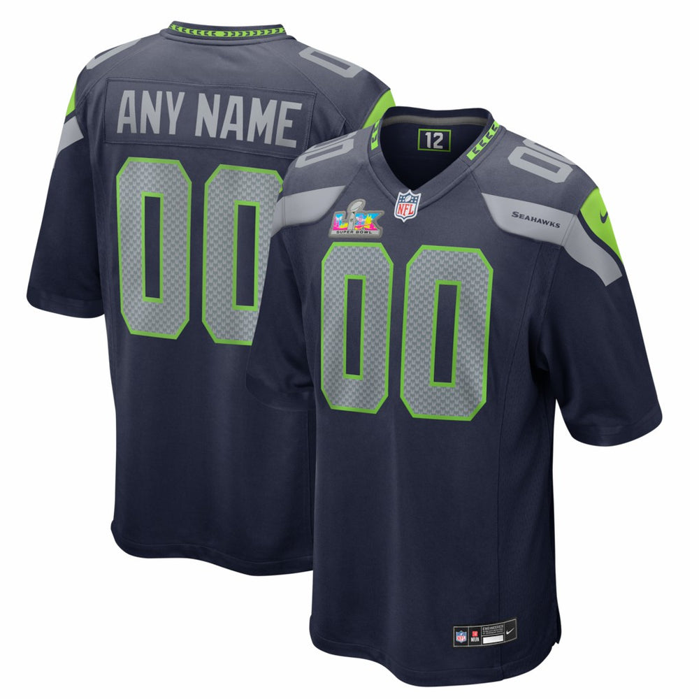 NFL Seattle Seahawks Super Bowl LX Patch Custom Game Jersey