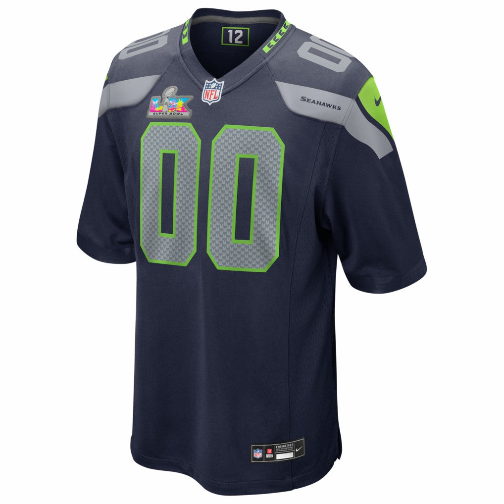 NFL Seattle Seahawks Super Bowl LX Patch Custom Game Jersey