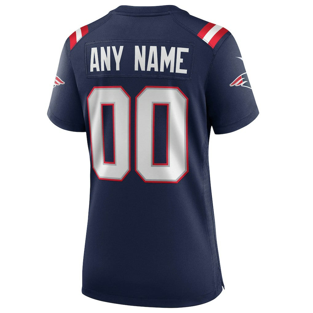 NFL New England Patriots Women's Super Bowl LX Patch Custom Game Jersey