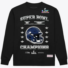 NFL Seattle Seahawks Super Bowl LX Champions Helmet Sweatshirt