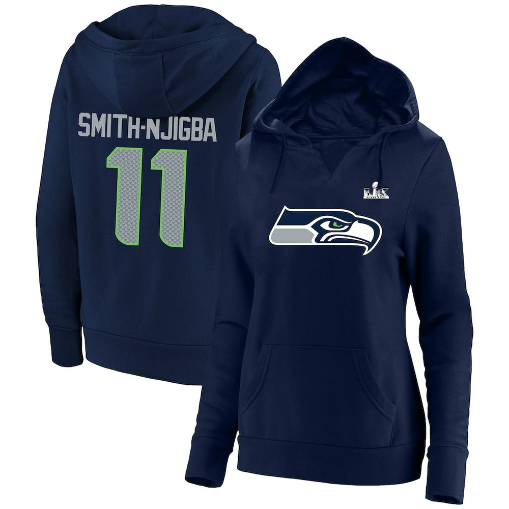 NFL Seattle Seahawks Jaxon Smith-Njigba  Women's Super Bowl LX Champions Plus Size Name & Number Fleece Hoodie