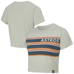 Houston Astros Concepts Sport Women's Birch Cropped T-Shirt - Cream