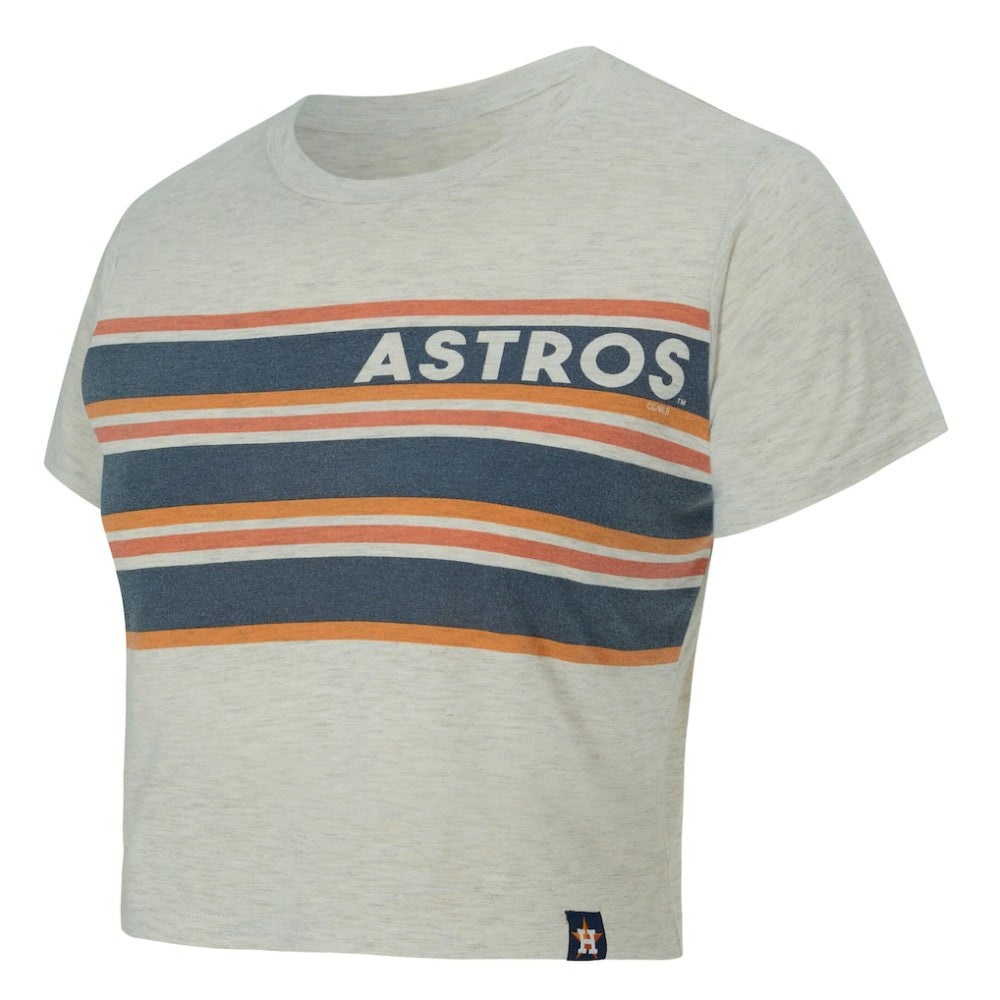 Houston Astros Concepts Sport Women's Birch Cropped T-Shirt - Cream
