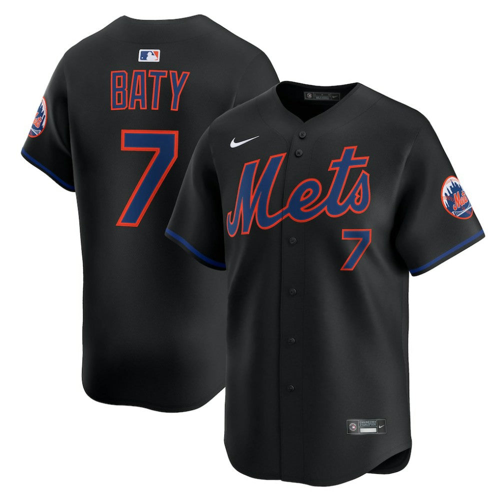 Brett Baty New York Mets Alternate Limited Jersey - Black | Nike
