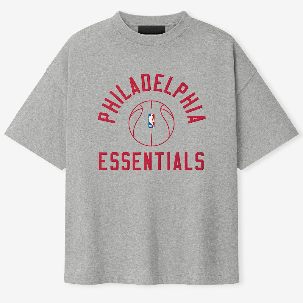 Philadelphia 76ers Fear of God x Barkley L. Hendricks Unisex 90's T-Shirt - Heather Gray cheap