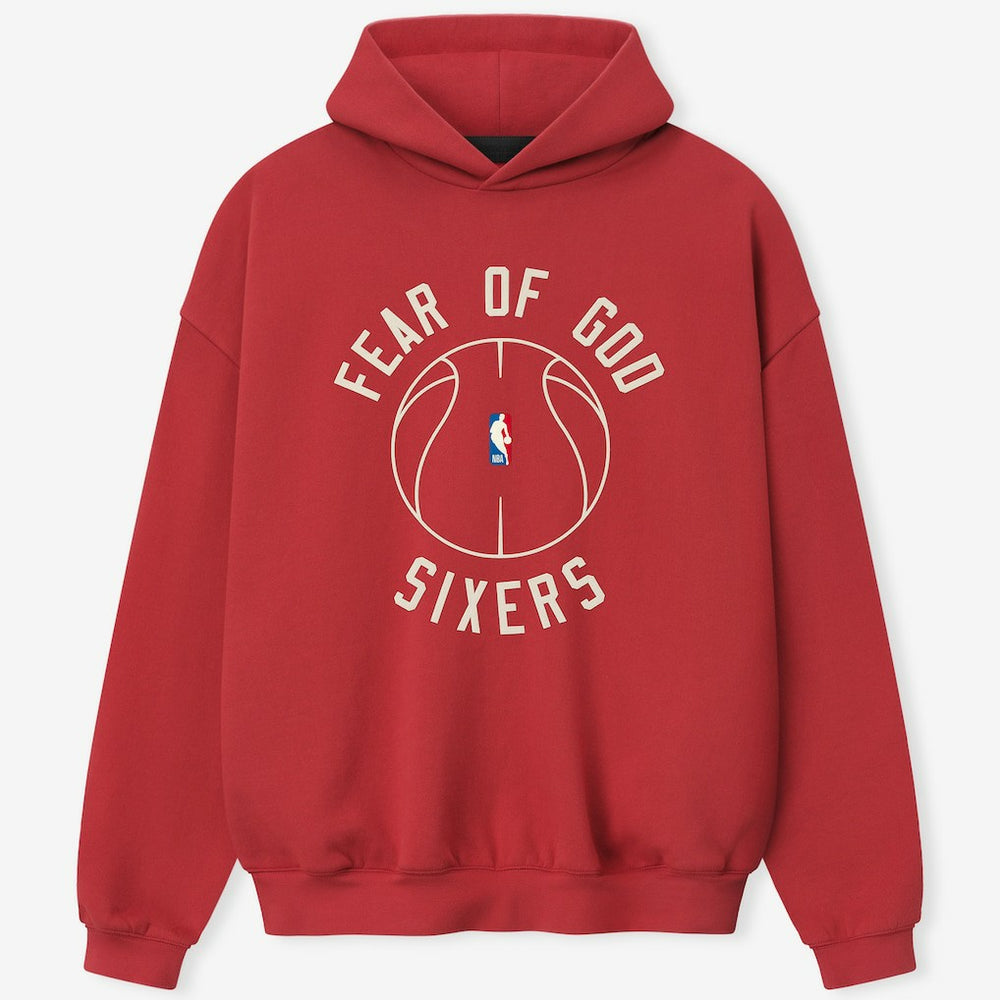 Philadelphia 76ers Fear of God x Barkley L. Hendricks Unisex 90's Hoodie - Red for sale