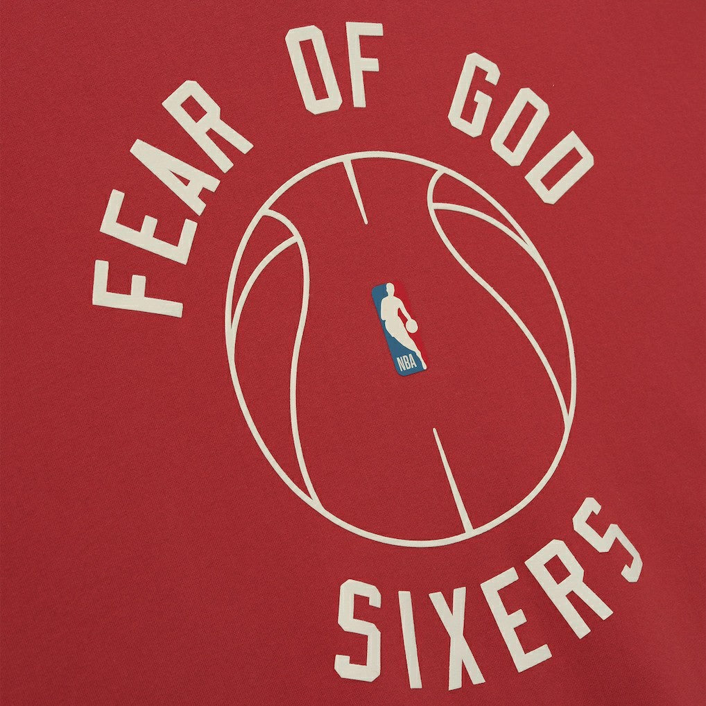Philadelphia 76ers Fear of God x Barkley L. Hendricks Unisex 90's Hoodie - Red for sale