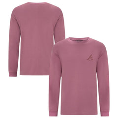 Atlanta Braves Levelwear Bridal Rose Luxe Signature Long Sleeve T-Shirt - Pink