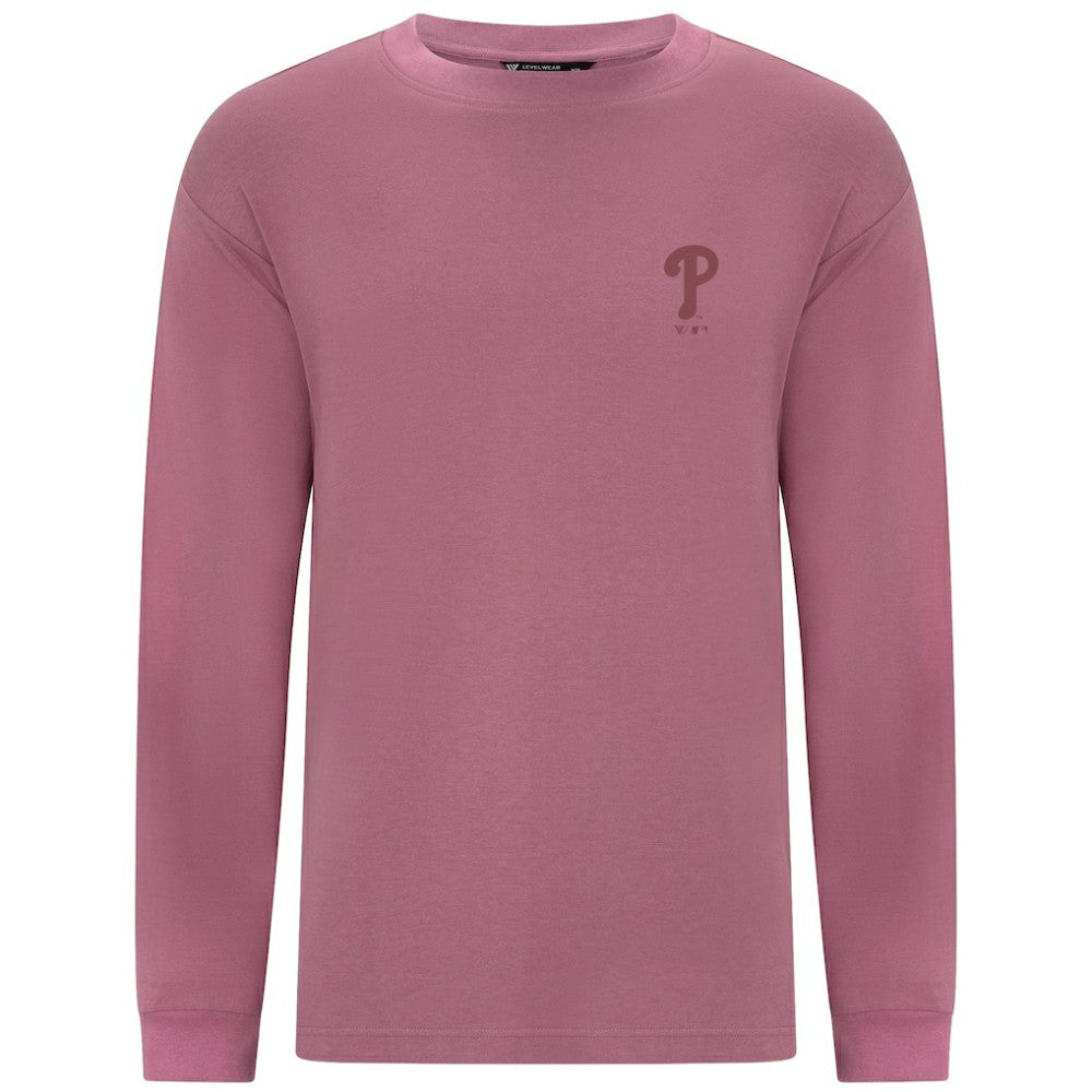 Philadelphia Phillies Levelwear Bridal Rose Luxe Signature Long Sleeve T-Shirt - Pink